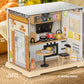 DIY Miniature Dollhouse Kit 3D Puzzle Dollhouse Toy with Dust Cover and Light