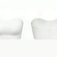 2Pcs Women's No Padding Bandeau Bra Strapless Front Closure Bra