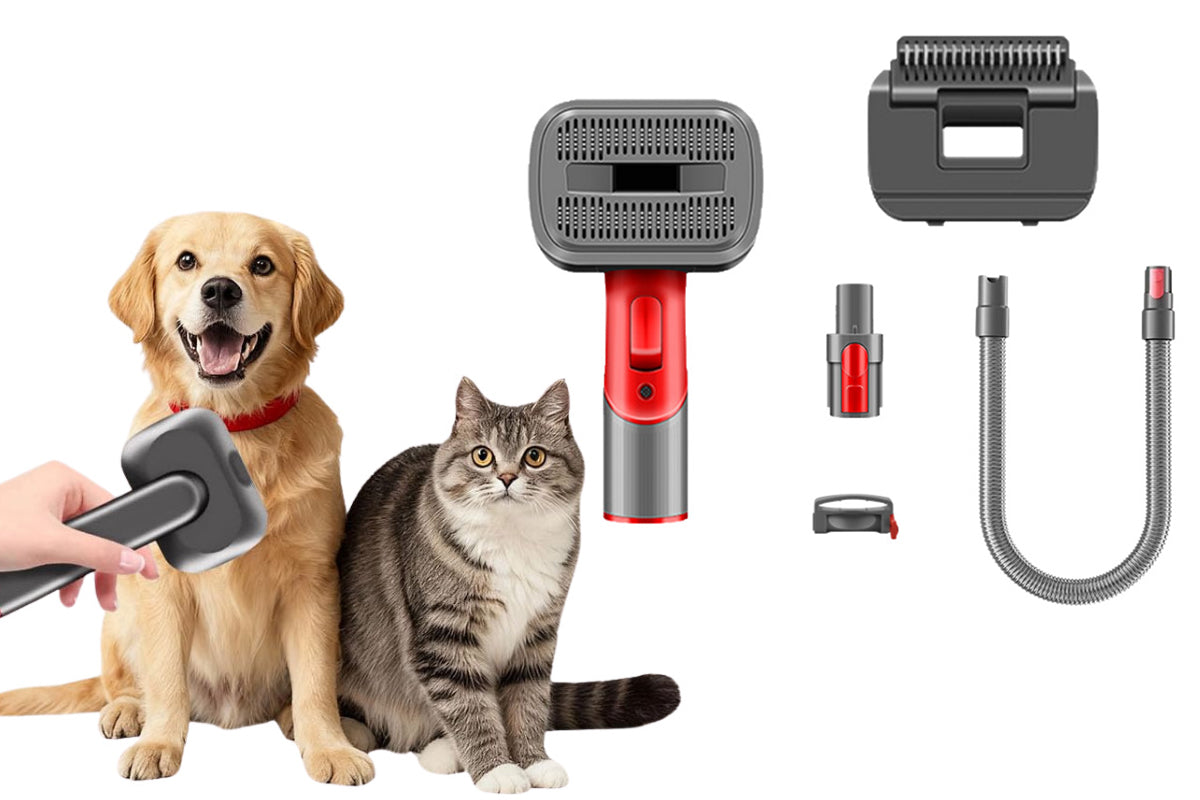 Vacuum Pet Grooming Brush Attachment Set for Dyson V7 V8 V10 V11 V15