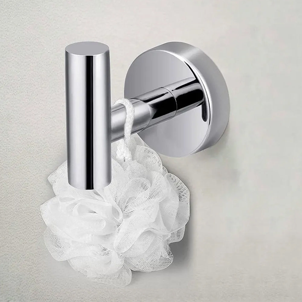 2Pcs Stainless Steel Wall Mounted Bathroom Towel Robe Hook