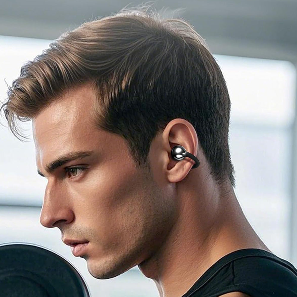 Clip-On Open Ear Bluetooth 5.4 Earbuds with C-Shaped Bridge and IPX4 Waterproof
