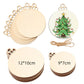 10Pcs Wooden Round Bauble Blank Christmas Tree Hanging Ornament DIY Craft