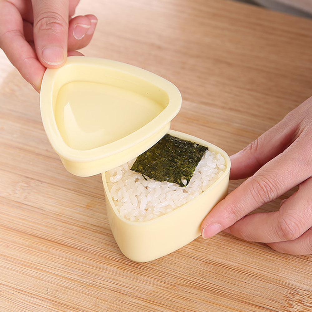 4Pcs Triangle Rectangle Onigiri Molds Musubi Maker Kit with Rice Spoon