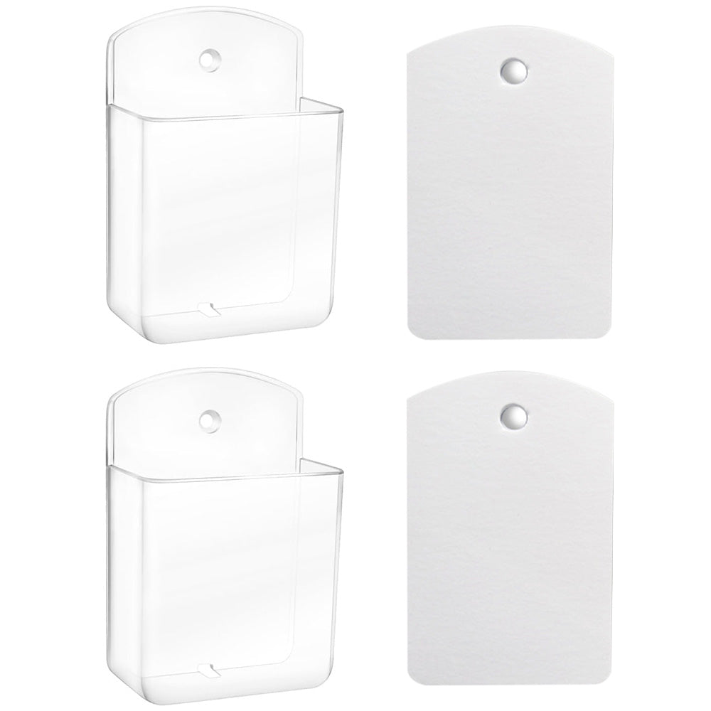 Two Piece Wall Mounted Remote Holder Set