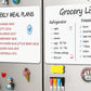 Dry Erase Board Sheet Set For Fridge Erasable Refrigerator White Board