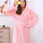 Towelling Wrap Hooded Bathrobe