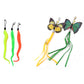 20 Pack Interactive Cat Feather Suction Cup Wand Toy Set