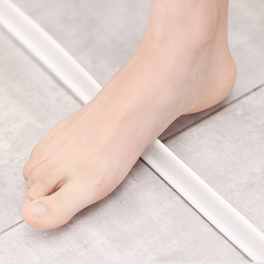 2Pcs Bathroom Rubber Water Stopper Strip Shower Dam Dry and Wet Separation Barrier