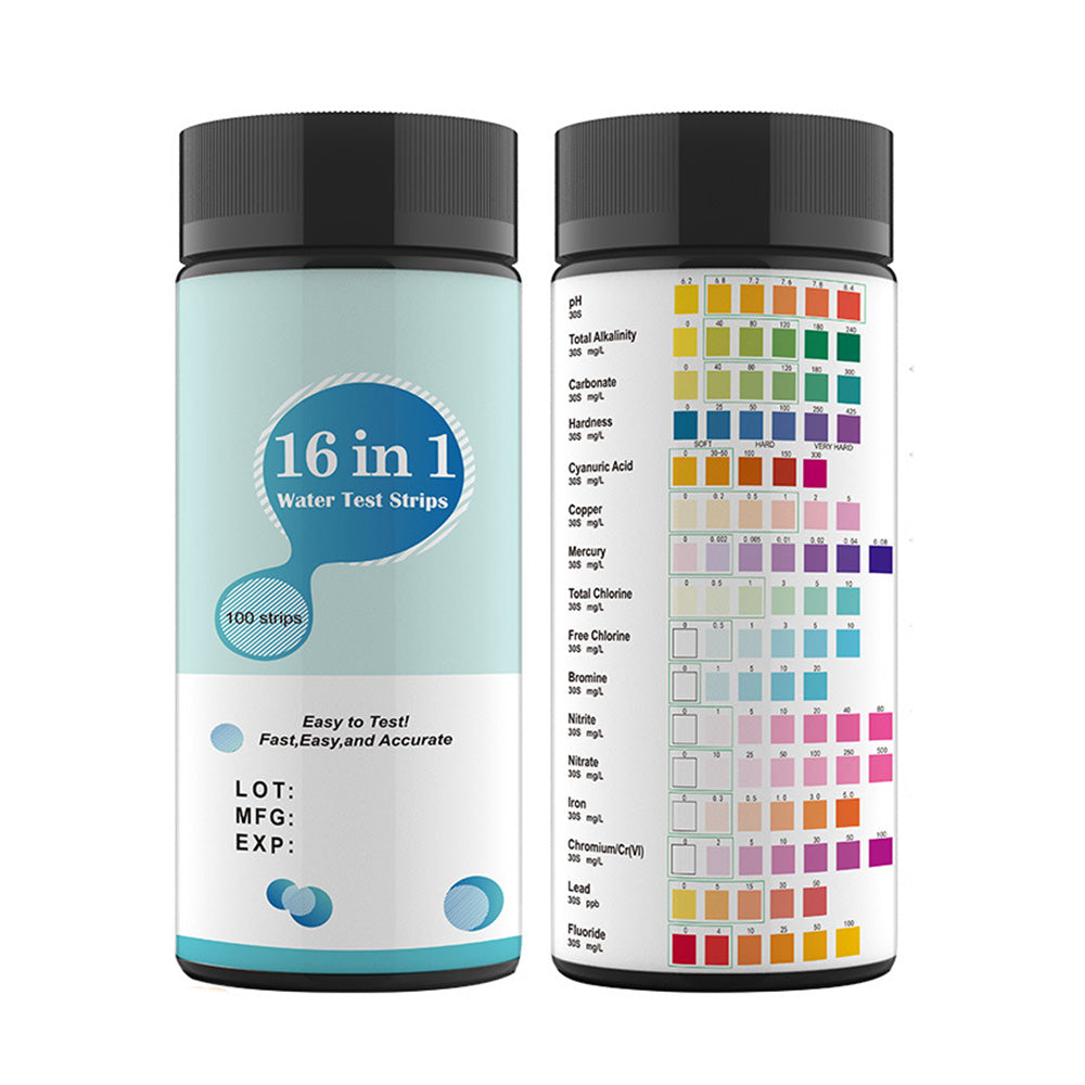 100 Strips 16 in 1 Drinking Water Quality Test Kit for Home