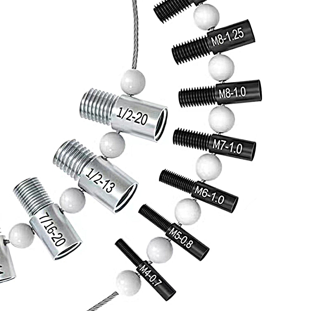 Nuts Bolts Thread Checker with 26 Male Female Gauges Include 14 Inch and 12 Metric