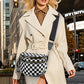 Checkered Crossbody Bag Bum Bag Women Sling Bag
