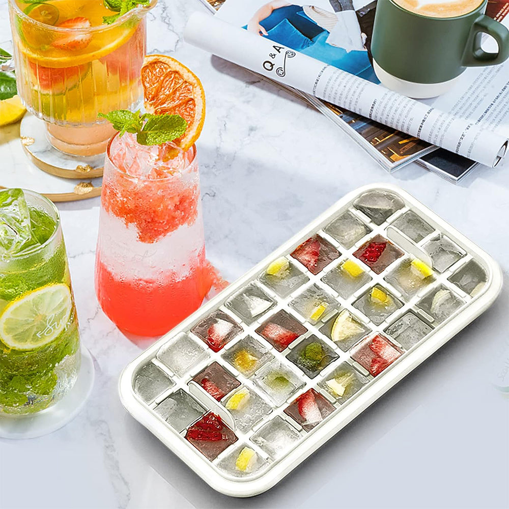 Ice Cube Tray with Lid and Bin for Freezer 64Pcs Ice Cube Mold