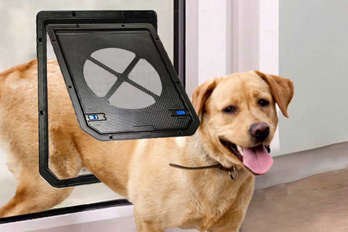 Pet Lockable Flap Screen Door for Puppy Dog and Cat