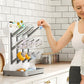 Detachable Bottle Drying Rack for 12 Bottles with Accessories Holder