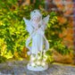 Solar Powered Angel Statue and Sculptures With LED Light
