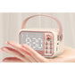 Vintage Portable Wireless Bluetooth Speakers with Alarm Clock for Kitchen Bedroom Home