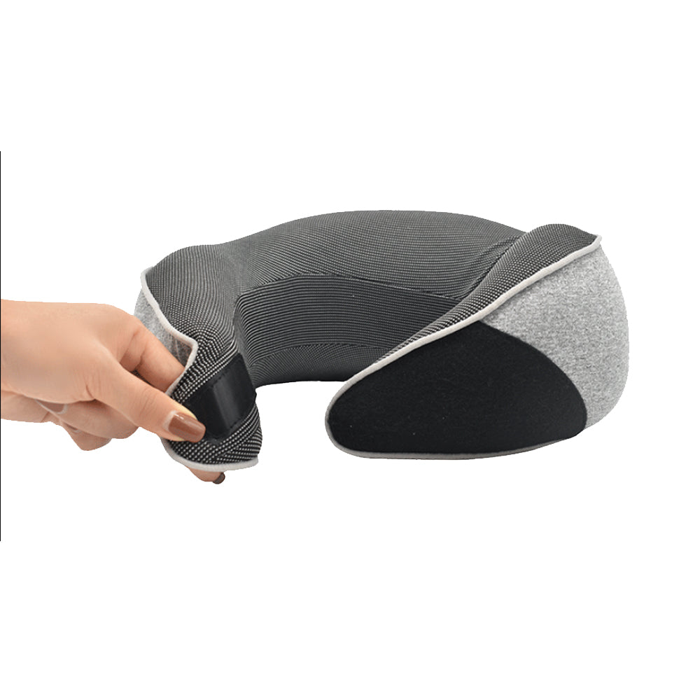 Travel Pillow Memory Foam Neck Pillow Set with Eye Mask Earplugs