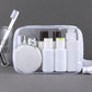 2Pcs Travel Transparent Storage Bag PVC Zippered Clear Portable Cosmetic Bag