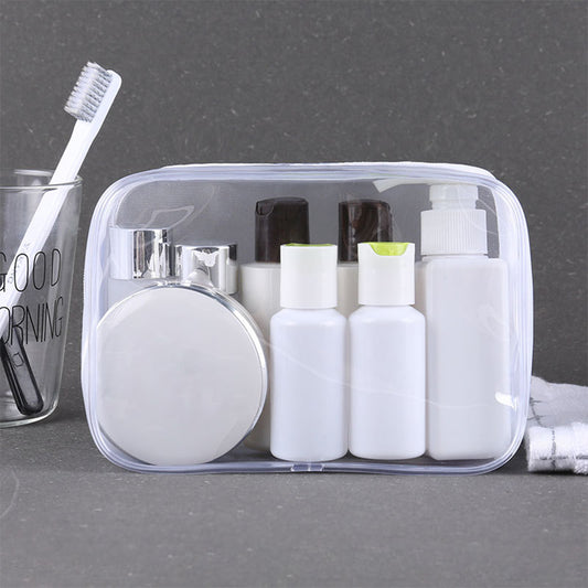Travel Transparent Storage Bag PVC Zippered Clear Portable Cosmetic Bag