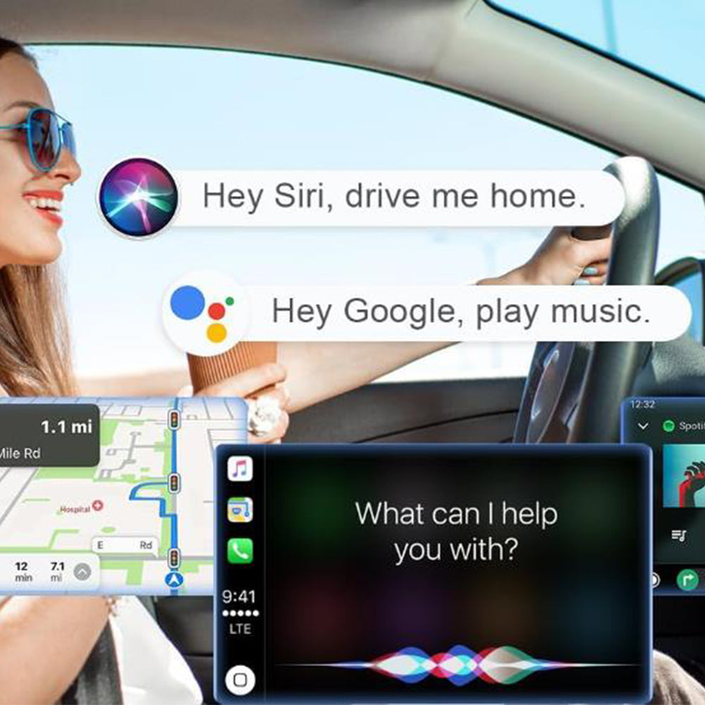 2 in-1 Wired To Wireless CarPlay Android Auto USB Car Dongle Connect Box