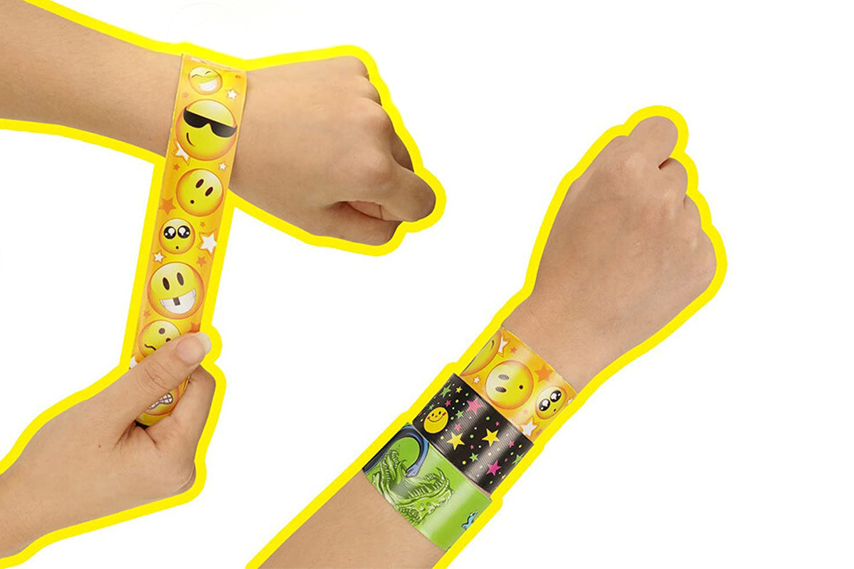 100Pcs Slap Bracelets Party Bracelet Gifts Birthday Decorations for School Holiday