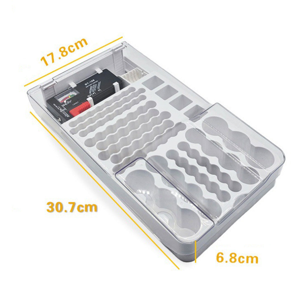 93 Slot Battery Organizer Case with Tester Storage Box for Home Use