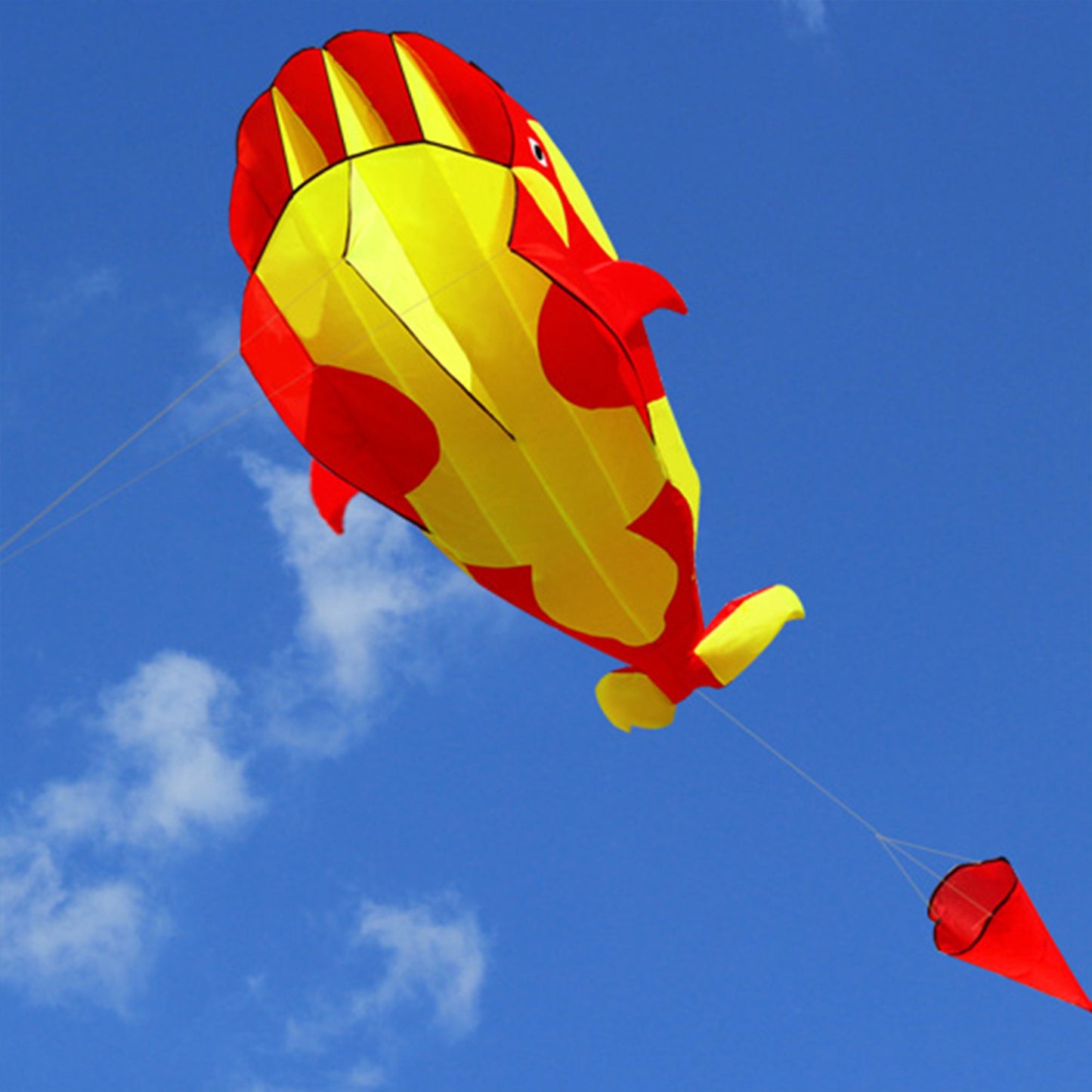 3D Soft Killer Whale Frameless Flying Kite Outdoor Sports Toy
