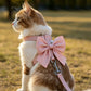 Adjustable Anti Escape Cat Harness Leash with Large Bow