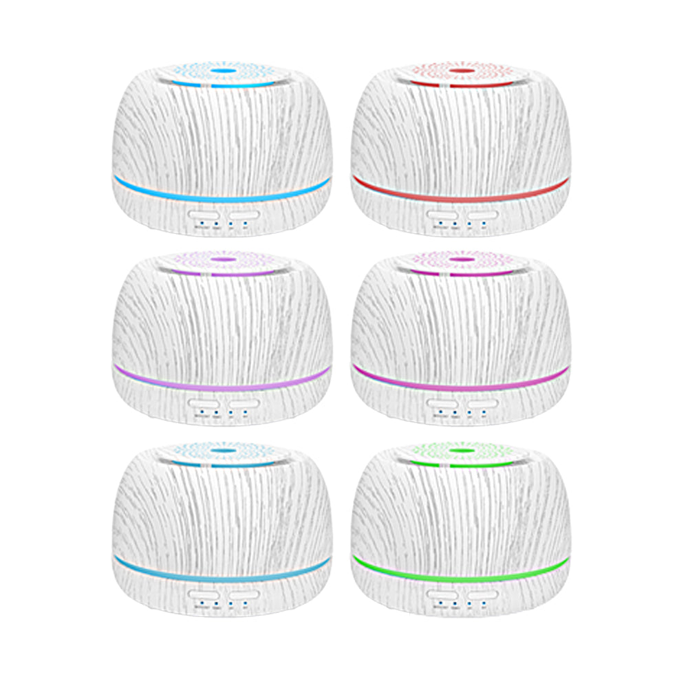 300ML Wood Grain Essential Oil Diffuser with 7 Color LED Light
