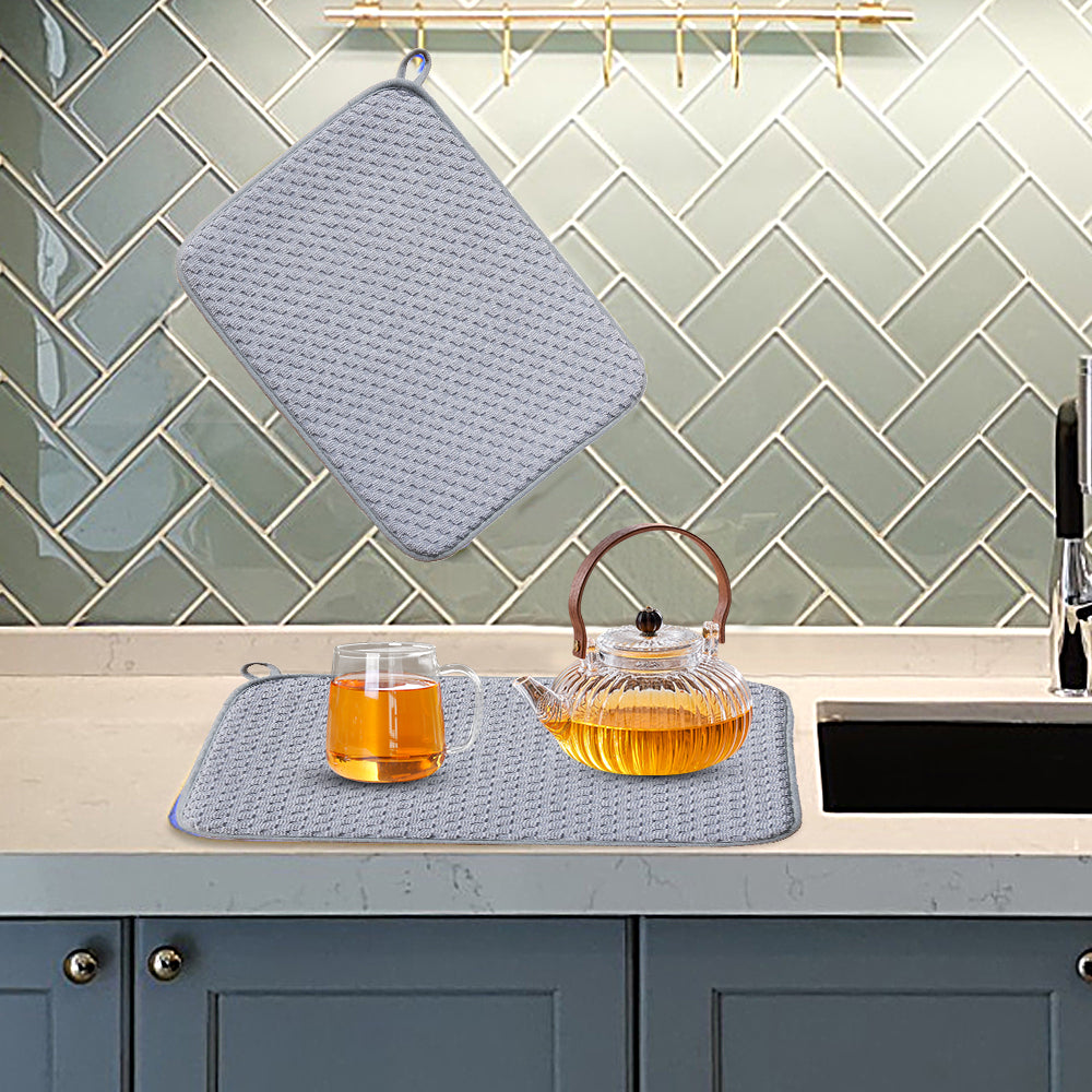 45x60cm Microfiber Dish Drying Mat for Kitchen Counter