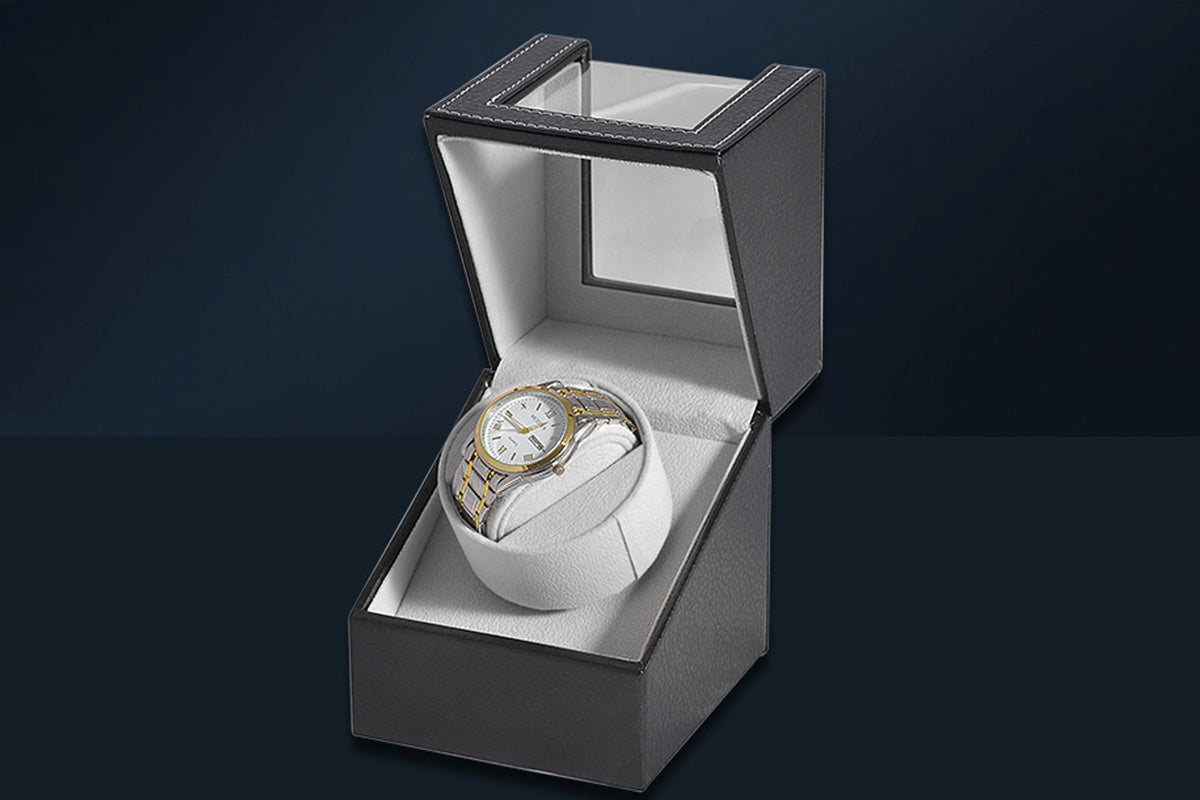 Automatic Watch Winder PU Leather Storage Display Box