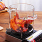 Glass Cooking Pot Double-Handled Heat-Resistant Clear Glass Stovetop Pot with Lid