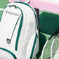 Sports Tennis Backpack PU Water-Resistant Badminton Racket Bag with Separate Shoe Compartment Rucksack for Gym Outdoor