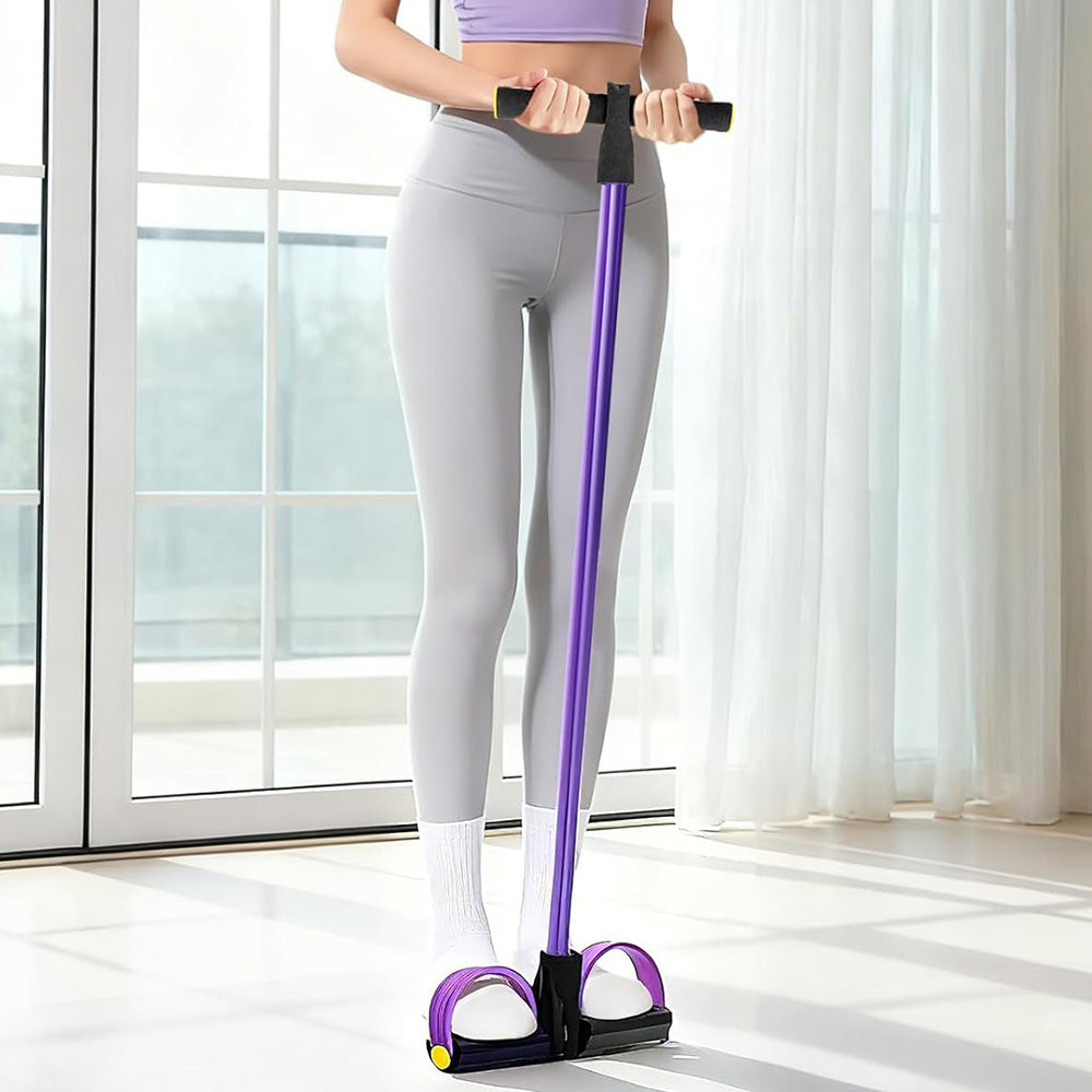 Foot Leg 6 Tube Pedal Resistance Band Body Stretch Pull Rope