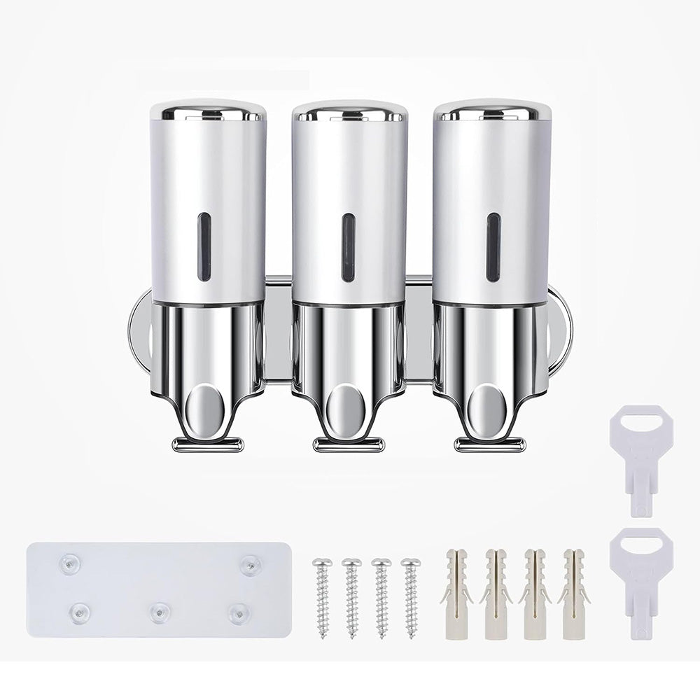 Wall-Mounted 3-Chamber Soap Dispenser 1500ml