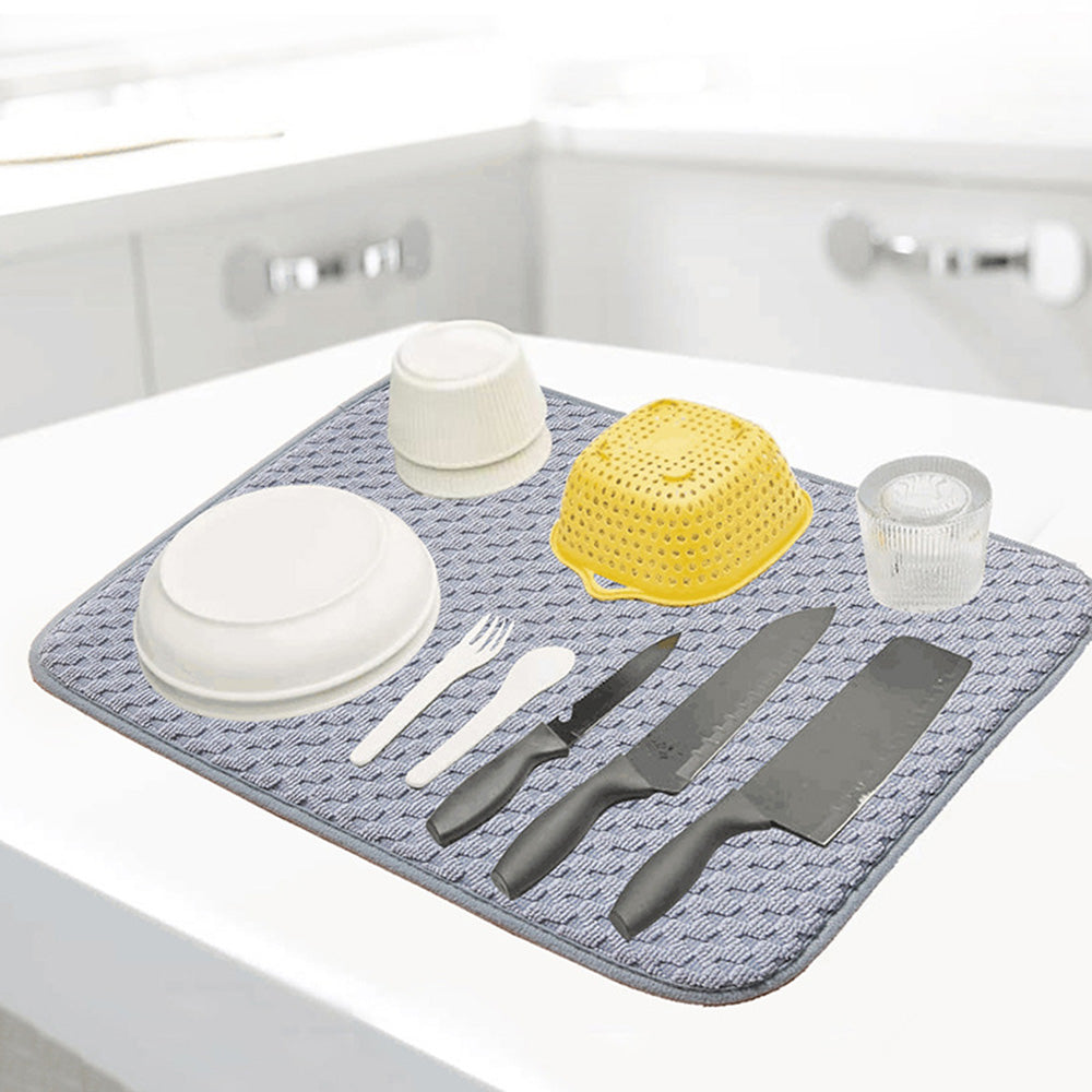 Microfiber kitchen Dish Drying Mat Absorbent Bowl Cup Drainer Kitchen Counter