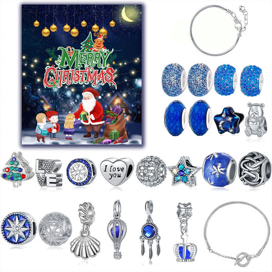 Christmas Advent Calendar DIY Bracelet Charm 24 Days Countdown Calendar Box