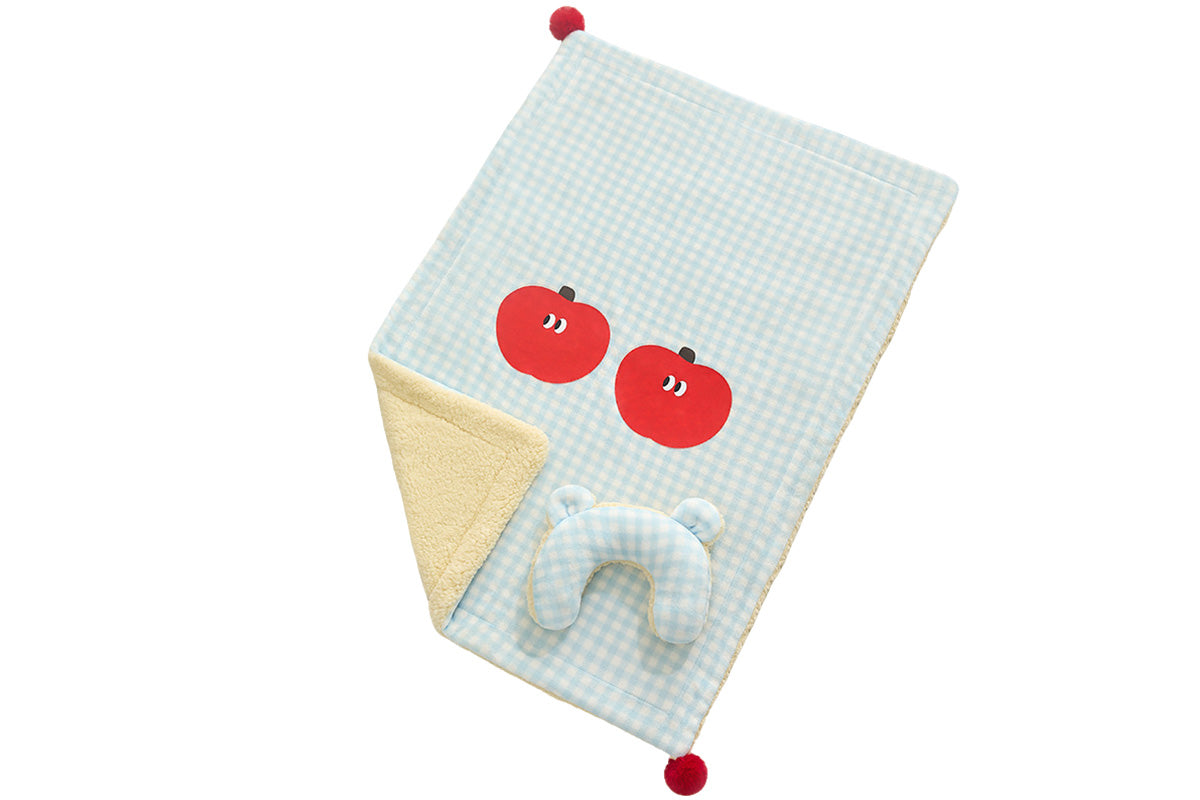 Pet Blanket U-Shaped Pillow Set Sherpa Fleece Warm Pet Throw Blanket Bed Mat for Dog Cat