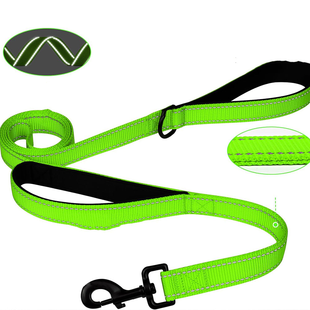 Reflective Dog Training Lesh with Double Handle Lead