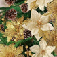 24Pcs Artificial Flowers Christmas Tree Decorations for Wreath Fireplace Stairs