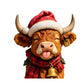 2D Highland Cow Advent Calendar 24 Days Christmas Countdown Calendar for Xmas Tree