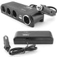 6in1 Car Charger with Dual USB and Cigarette Lighter Socket for 12V 24V Vehicles