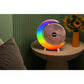 USB Desk Fan with 7Colorful Night Light  Air Circulator Fan