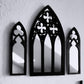 Christmas Gift 3Pcs Gothic Mirrors Arched Decorative Mirror Wall Mounted Goth Mirrors Decor