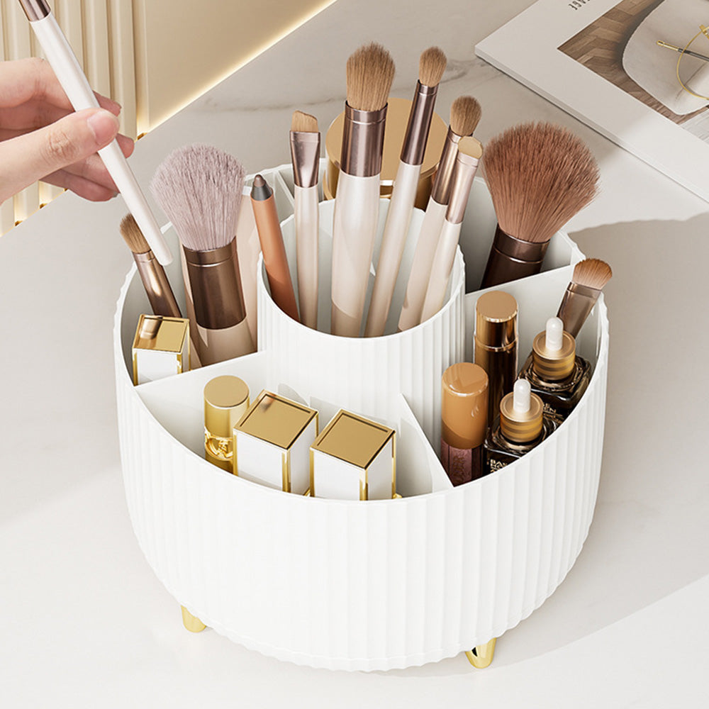 360 Degree Rotating Desk Organizer with 4 Slots For Pencil and Pen Holder