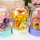 Flowers Music Box Building Blocks with Dust Cover Music Box Building Toys
