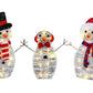 Snowman Yard Stakes Acrylic Outdoor 3-Piece  Christmas Decoration