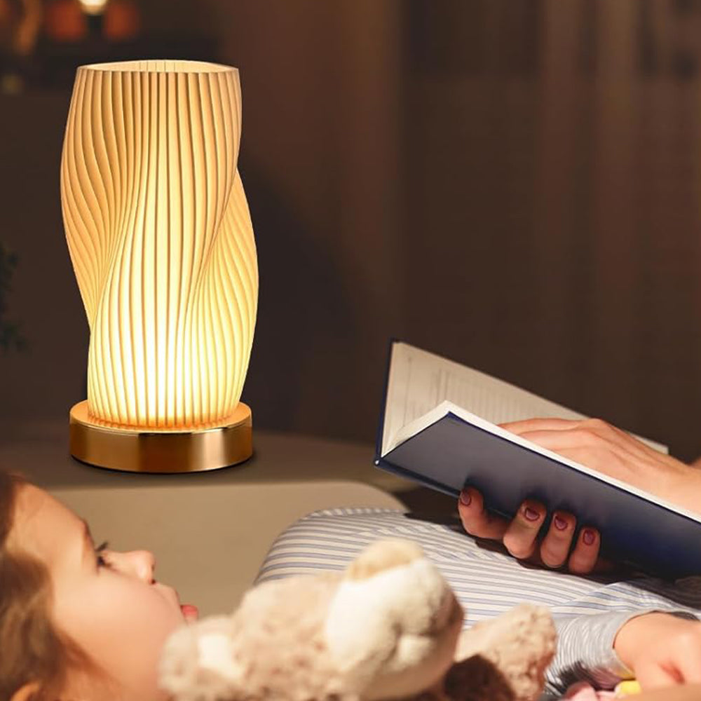 Bedside Lamp with Metal Base for Bedroom