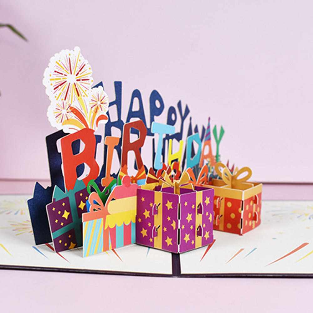3D Pop Up Happy Birthday Card with Envelope