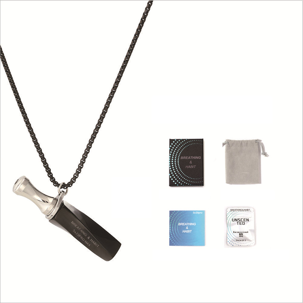 Breathlace Necklace Stainless Steel Breathing Pendant Necklace